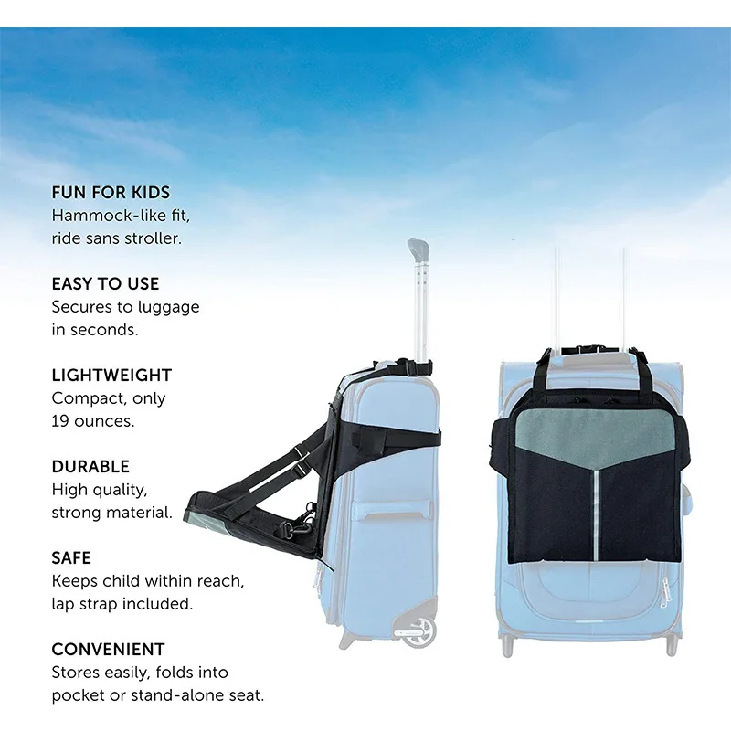 New Seat Trolley Case Baby Seat Cushion Child Strap Can Sit 1-3 Male Throw Pillow Girl Travel Cushion