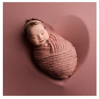 Puntelli per fotografia neonato Avvolgono morbida coperta per neonati lavorata a maglia in mohair Accessori per neonati per fotografia