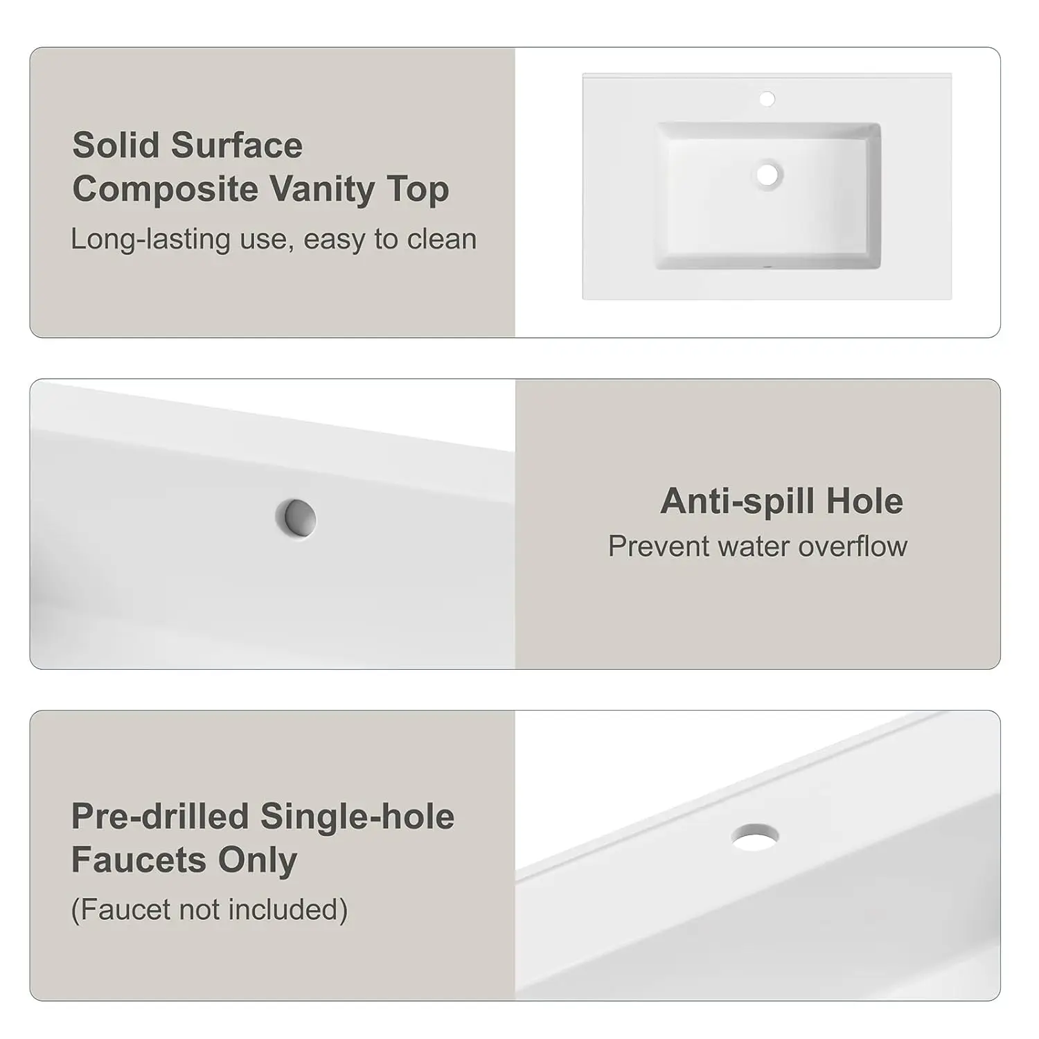 30" Farmhouse Vanity Sink 6