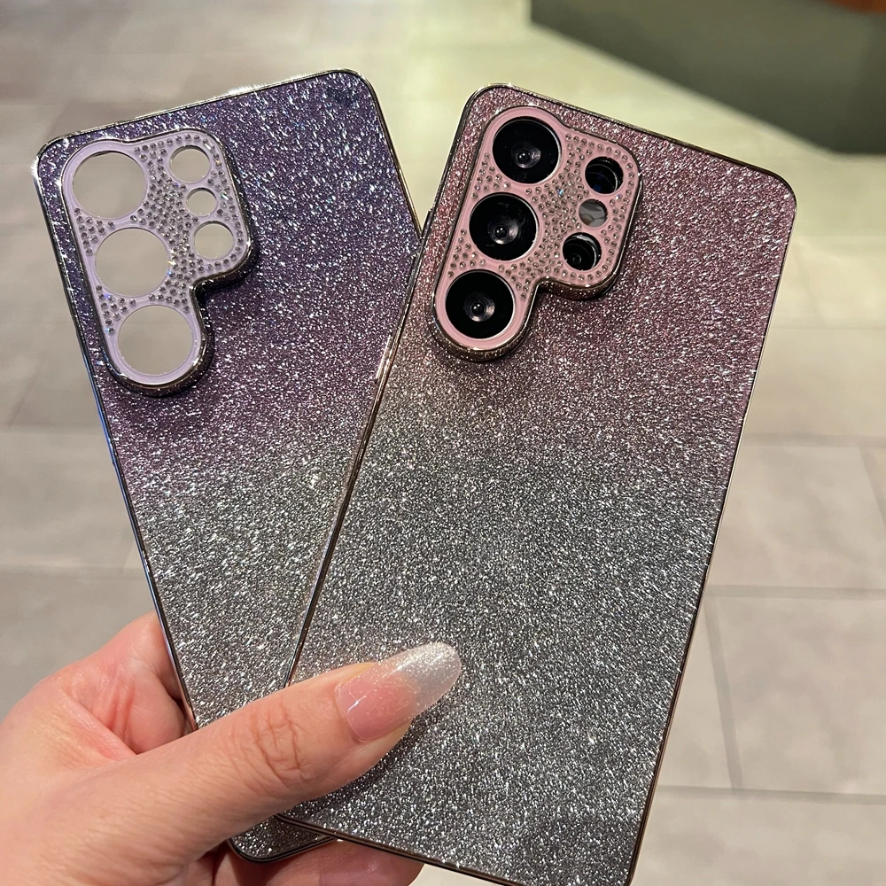 Luxury Plating Gradient Glitter Diamond Phone Case Cover