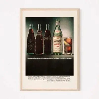 thumbnail image 1 of Cartel publicitario retro de alcohol, whisky, vino, cerveza, impresión en lienzo, decoración de pared retro y cuadros colgantes de los años 80, 1 of 5