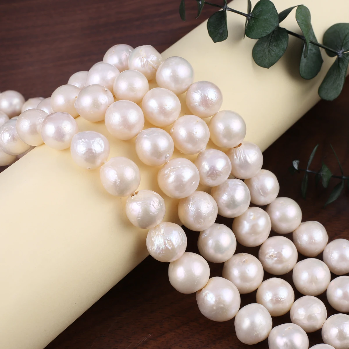 White Natural Freshwater Pearl Baroque Round Beads DIY Jewelry Making Necklace Earrings Bracelet Accessories Charm Gift 12-13mm