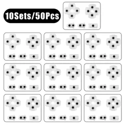 Silicone Conductive Rubber Pads for Controller Button Repair 10 - Pack (10sets - 50pcs)