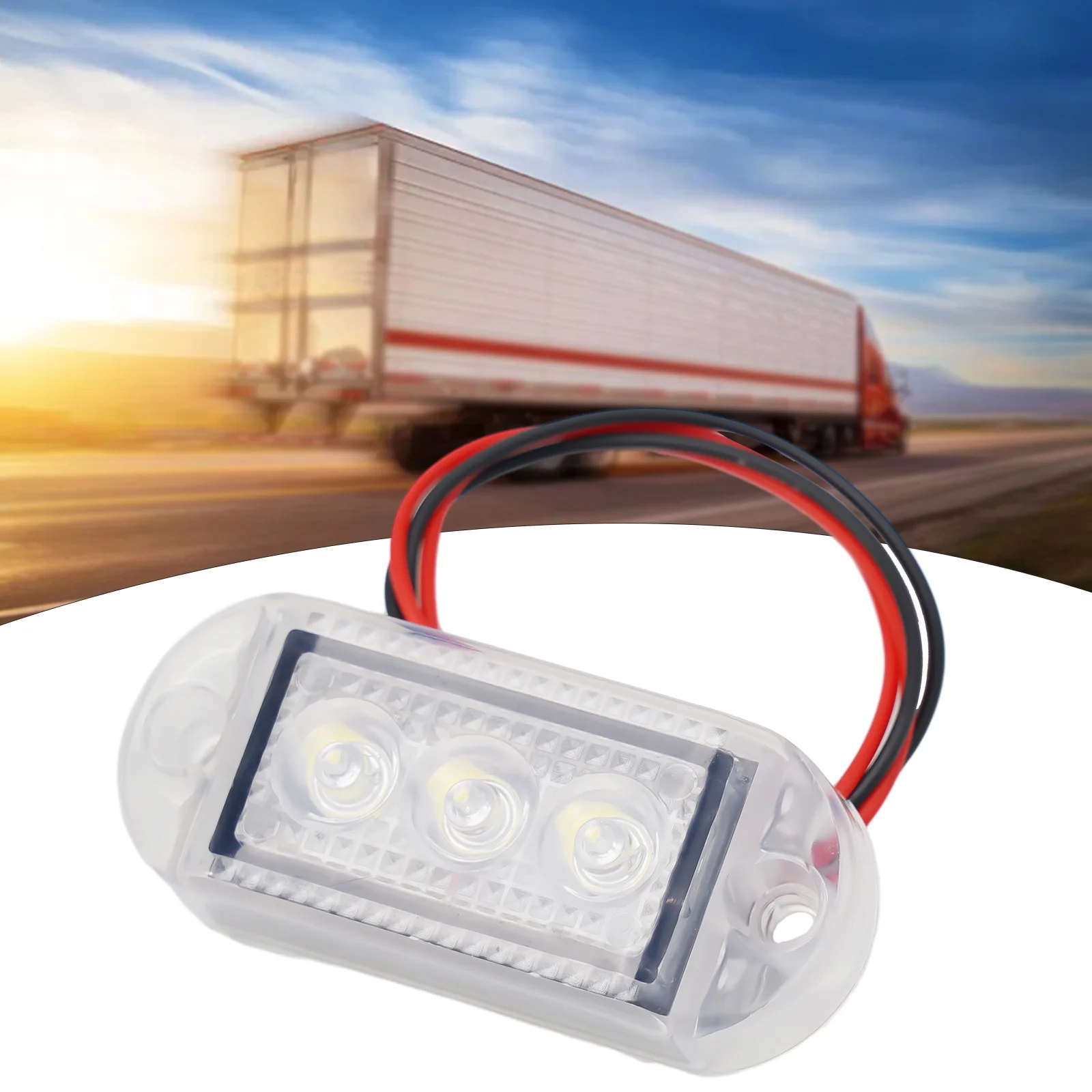 

LED Clearance Light Side Marker Truck Trailer Lorry Lamp Red White 12V 24V Waterproof Easy Installation Reliable and Durable