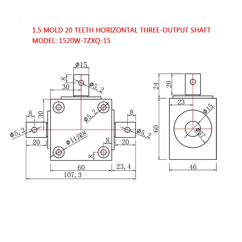 Horizontal Right Angle Steering Gear Commutator Model 1520W