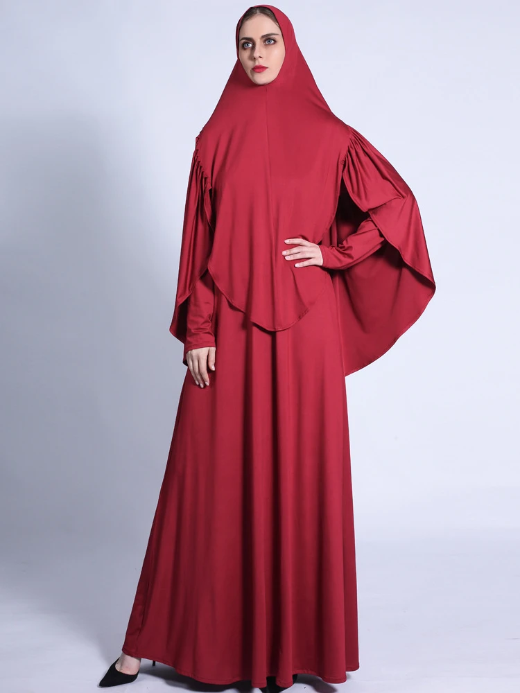 

Ramadan Eid Abaya Muslim Dress Prayer Garment Dubai Turkey Robe Longue Djellaba Femme Abayas Women Islam Moroccan Kaftan 2021