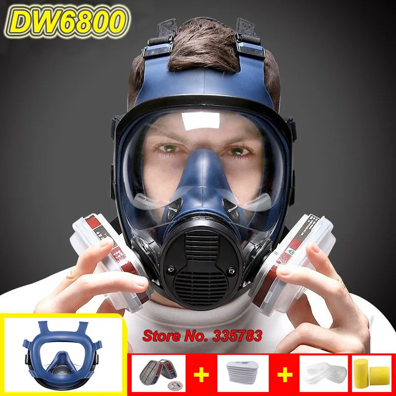 

Респираторная противотуманная маска DW6800, защитная противотуманная маска из силикагеля, распылительная краска, фильтр от пыли для пестицидов