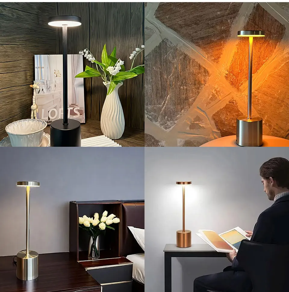Classic Metal Touch Sensor LED Table Lamp
