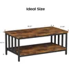 Coffee Table for Living Room, Farmhouse Living Room Tables with Slatted Sides Frame for Home Office, Apartment,Coffee Tables 3