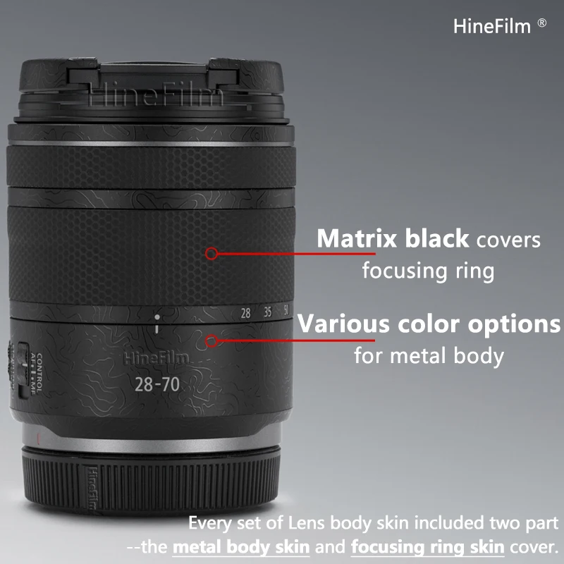 Hinefilm Skin for Canon RF28-70mm IS STM Lens Decal Skin RF