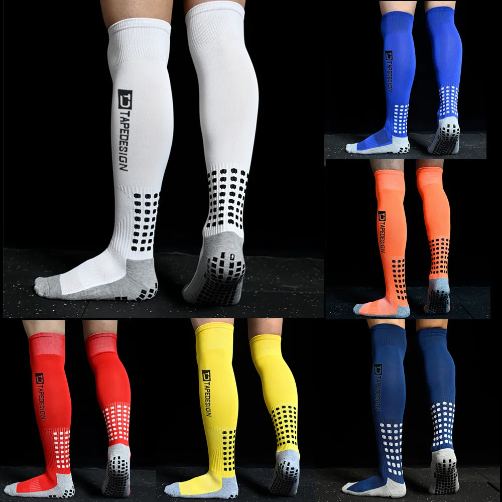 Men Socks Soccer Knee Non-Slip Breathable High Towel Bottom Cycling Hiking Sports Training Long Football