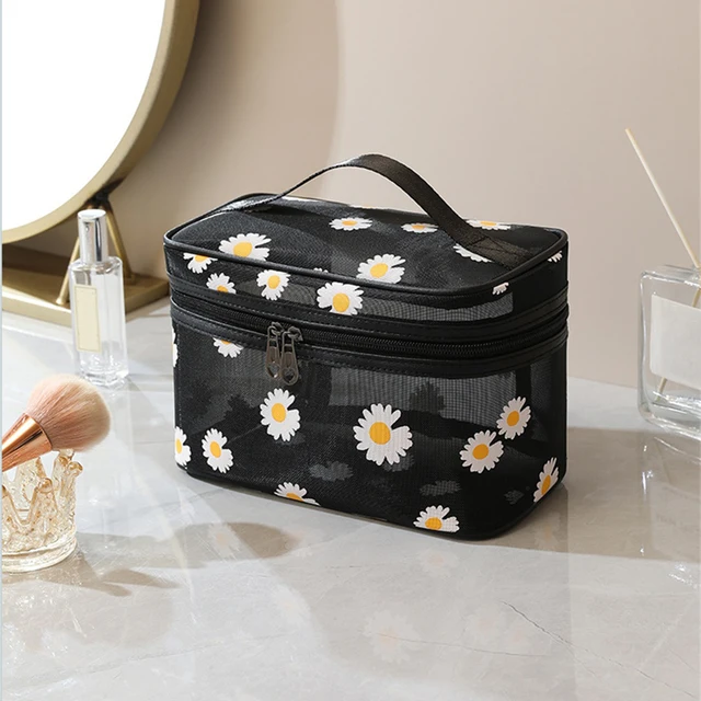 Sminkzsák Hálózsák Látható Átlátszó Tárolózsák Megerősített Megvastagodott Fogantyú Nagy Kapacitású Kozmetikai Táska - Image 6