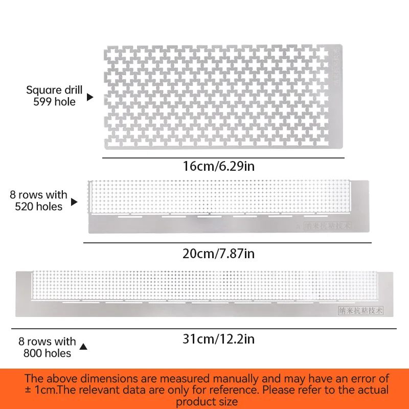DIY Diamond Painting Steel Ruler Drawing Cross Stitch Tool Mesh Ruler Nano Drill Rhinestone Embroidery Point Drill Accessories diamond painting accessories