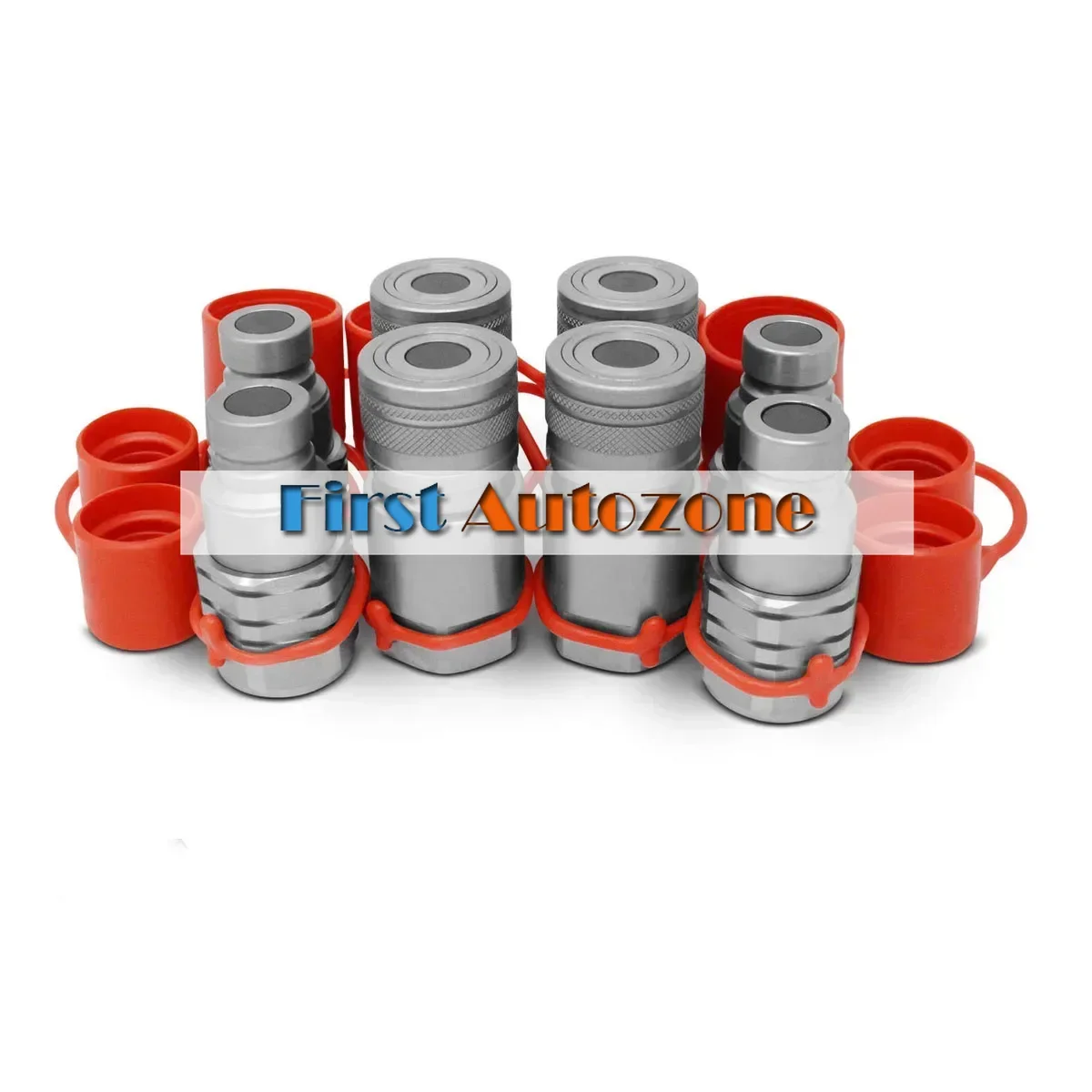4 Set 1/2" Flat Face Hydraulic Quick Connect Couplers Couplings FF12-08N-SET HT4F4-4HTF4 Fits Bobcat Skidsteer