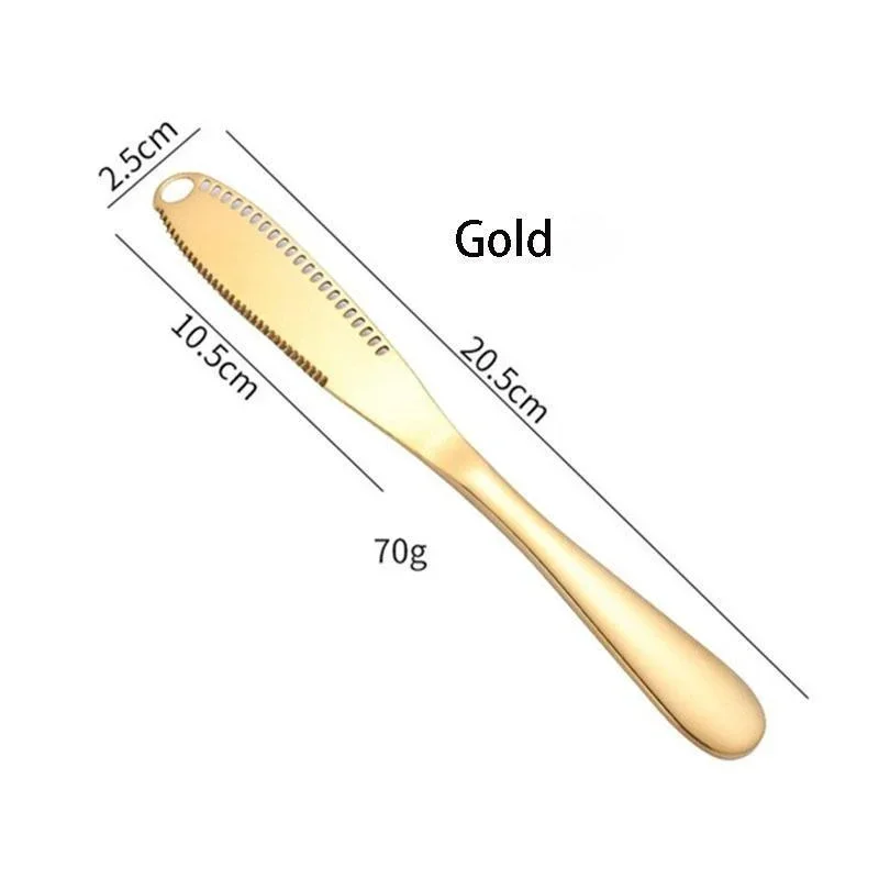 3In1 Stainless Steel Butter Knife Cheese Dessert Bread Jam Spreaders Baking Cream Scraper Splitter Butter Spoon Kitchen Tool