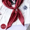 School Girls Triangular scarf Tie Japanese Korean Students Tie Necktie Choker For JK Uniforms Neckwear Red Green Navy Pink Blue 3