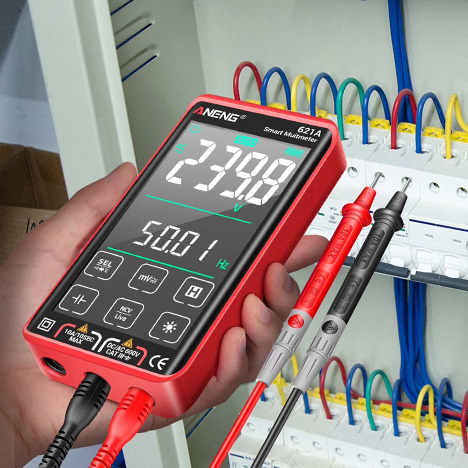621A Digital Multimeter digital multimeter multimeter tester 9999 Counts Auto Range Rechargeable Portable NCV Universal Meter Voltmeter Ammeter LCD Touch Screen