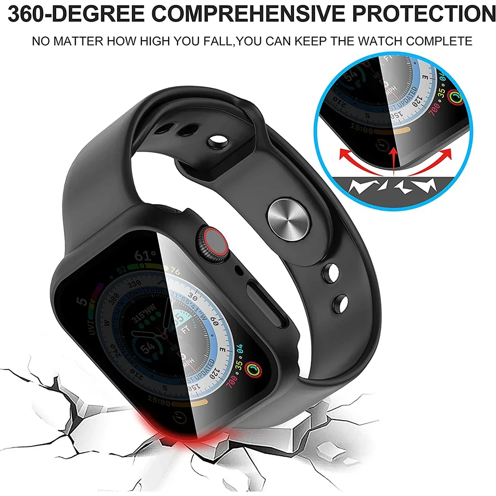 Enhanced Privacy Tempered Glass Screen Protector with Case