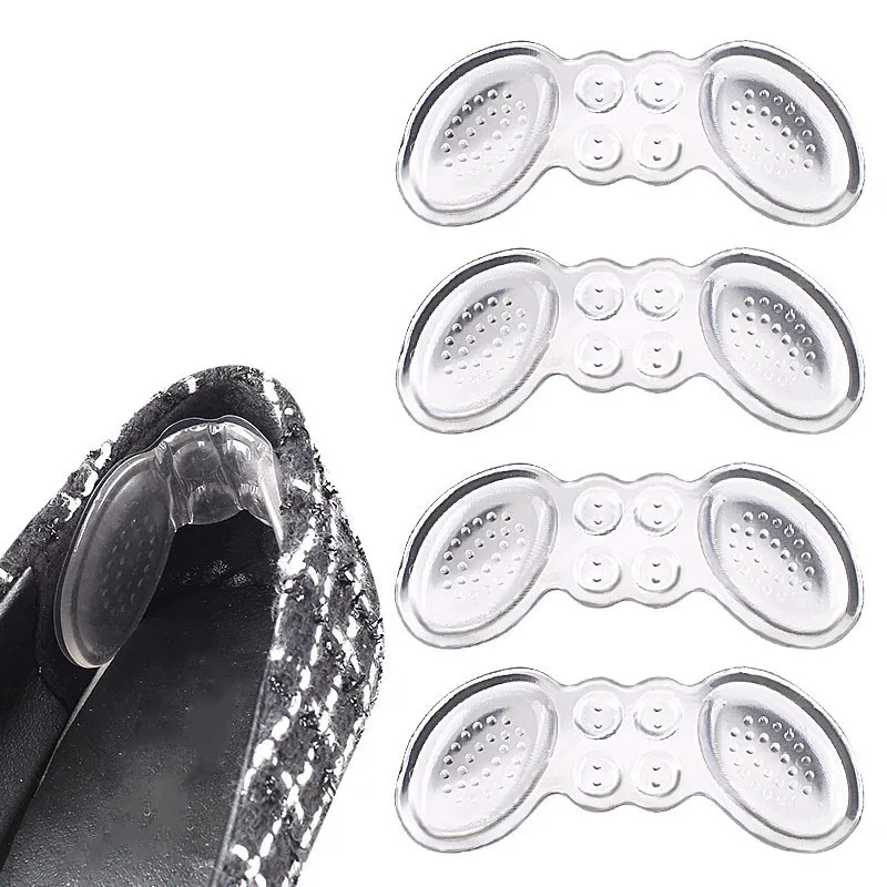 1Pair Silicone Heel Pads for Women's Shoes Inserts High Heels Gel Insoles for Shoes Back Heel