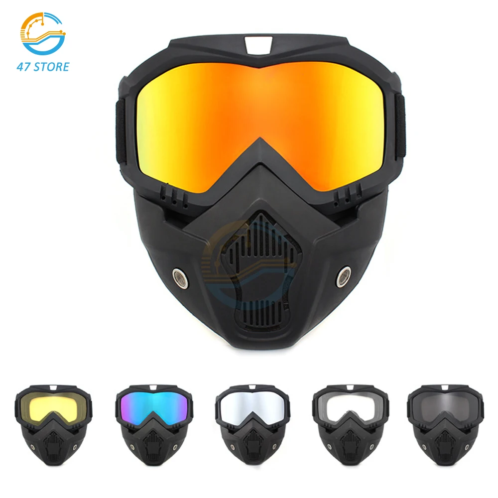 Cycling Riding Motocross Sunglasses Ski Snowboard Eyewear Mask Goggles Helmet Tactical Windproof Motorcycle Helmet Glasses Masks