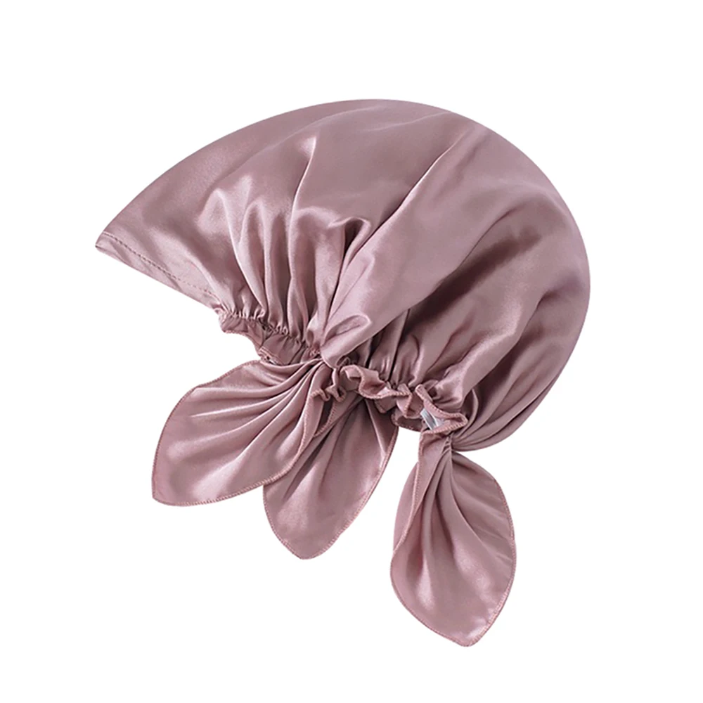 100% Natural Mulberry Silk Sleeping Cap for Women Hair Bonnets Head Cover Hair Loss Hats Luxury Silk Bonnets Night Hair Headwrap 5
