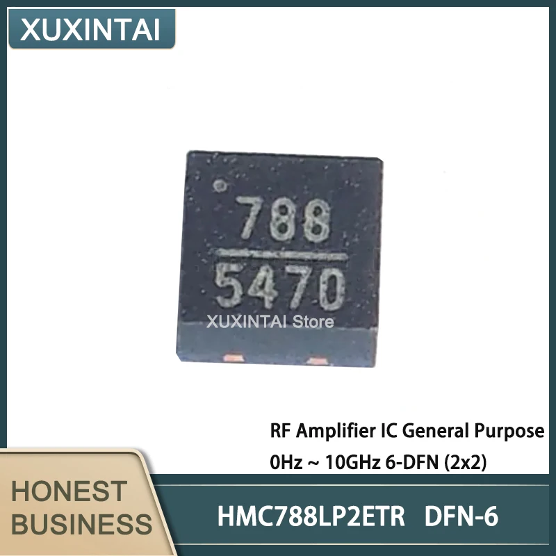 

5Pcs/Lot New Original HMC788LP2ETR HMC788LP2 RF Amplifier IC General Purpose 0Hz ~ 10GHz 6-DFN (2x2)