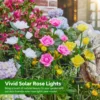 Solar Garden Lights Waterproof LED Outdoor Simulation Rose Flower Solar Light Pathway Lights for Yard Garden Backyard Decor ﻿ 5