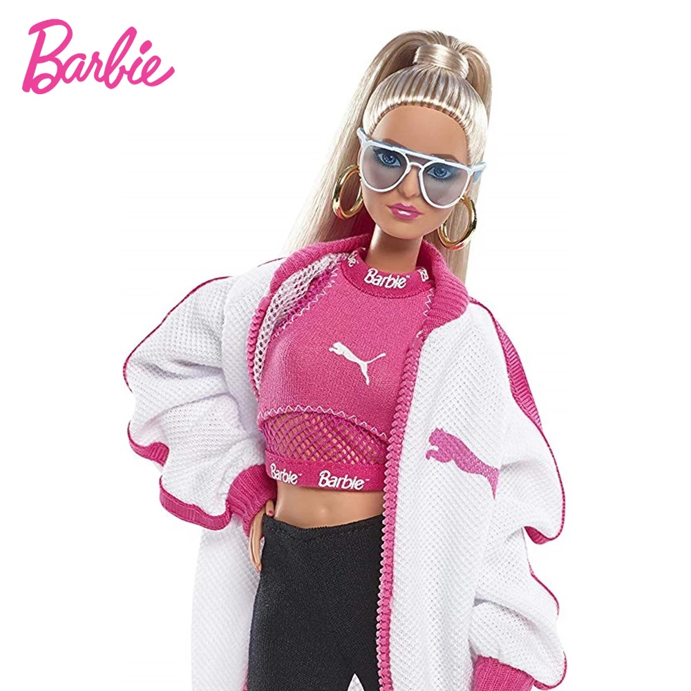 Muñeca Barbie X PUMA, de articulación, chaqueta de moda deportiva, Etiqueta Negra, colección limitada, para niñas, regalo de y Navidad DWF59 _ - AliExpress Mobile