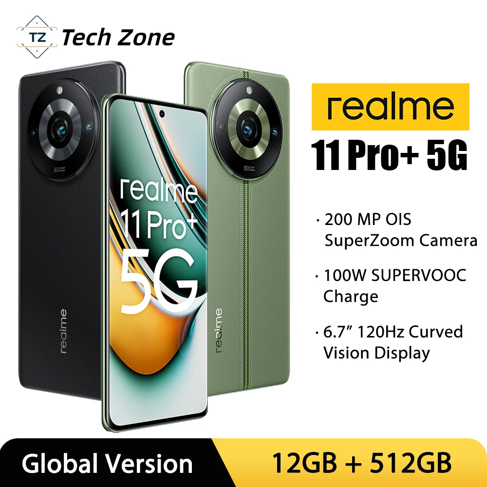 Realme 11 Pro Plus Dual SIM, 512 GB, 12 GB RAM, 5G - Sunrise Beige