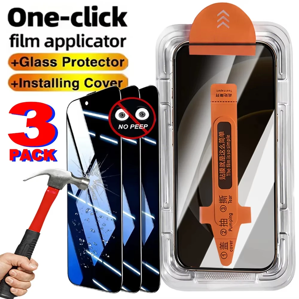Fingerprint Unlock Anti-Spy Tempered Glass Privacy Screen Protector