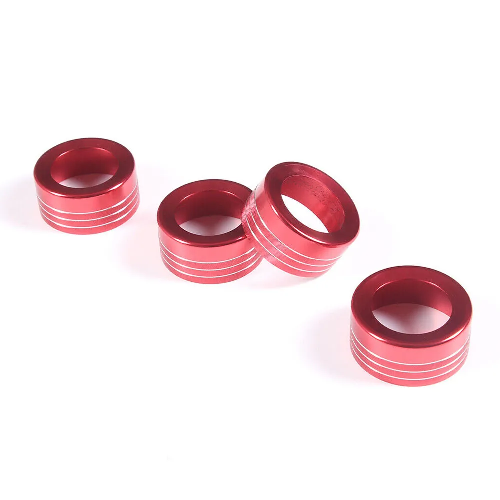 

Car Button Knob Cover Car Accessories Air Condition Knob Ring Aluminum Alloy Easy Clean Easy Installation For Toyota