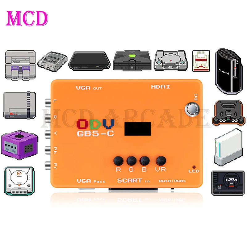 ODV GBS-C レトロゲームコンソール用 Amazon.com: Mcbazel ODV-GBS-C Component VGA/Scart to VGA
