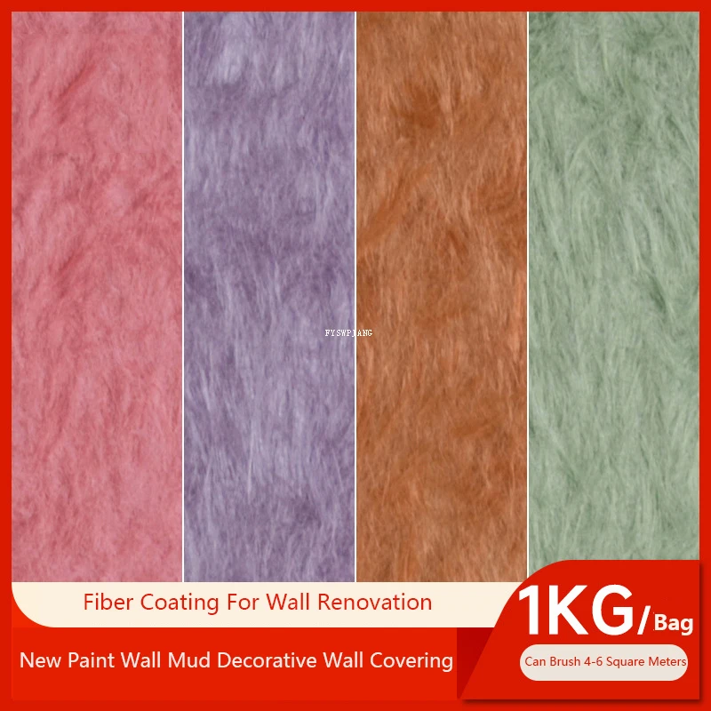 Paint Coating Wall Covering Plant Fiber Mud Wall Paint Repair Decoration Self-Painting Mud Instead Of Wallpaper