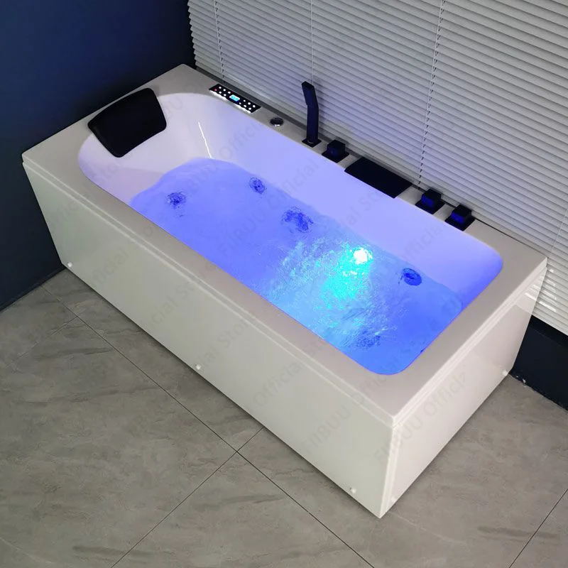 Multifunctional Acrylic Bathtub With Right-sided Skirt And High Load-bearing Capacity, Luxury Bathroom Furniture Multiple Sizes