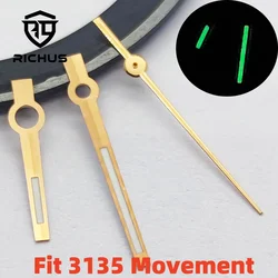 Silver Watch Hands with Green Luminous Coating - Premium Watch Accessories (Rose gold)