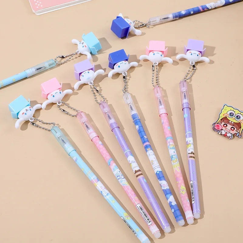 Cute Cartoon Novelty Creative Student Gel Pens Dog Pendant Neutral Pen Stationery Signature Office Kawaii Office School Supplies