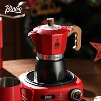 Bincoo Double Valve Mocha Pot Espresso Brewing Camping Portable Electric Stove Italian Design Aluminum Alloy 220V 1