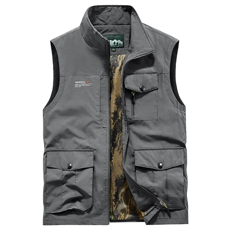 Mens Outdoor Multi-pocket Hiking Fishing Vest