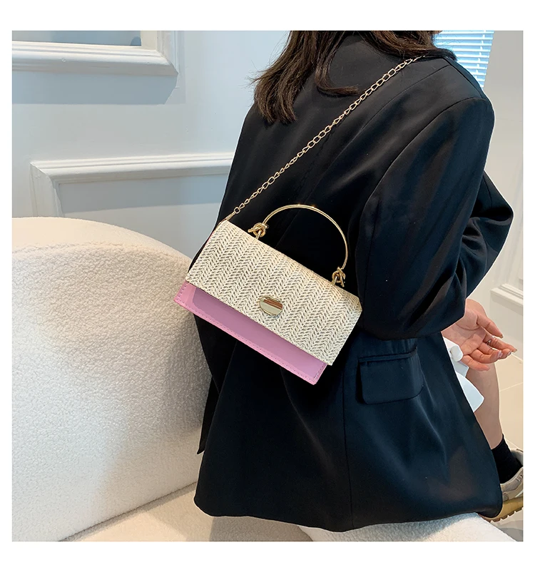 Fashion Pu Hasp Ladies Top-Handle Bags Braid Design 2024 New Brand Shoulder Bags for Women Free Shipping Bolsas Femininas
