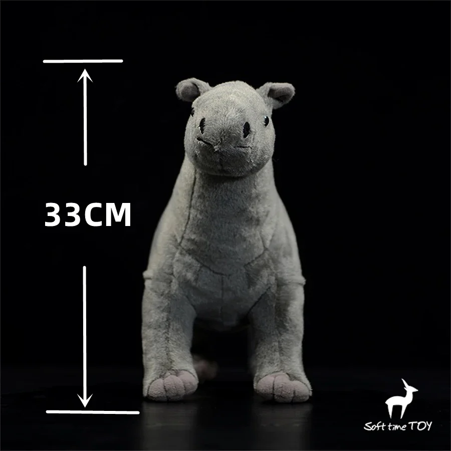 Giant Rhino High Fidelity Anime Paraceratherium Plushie Indricotheres Plush Toys Lifelike Animals Simulation Stuffed Doll Toy 2