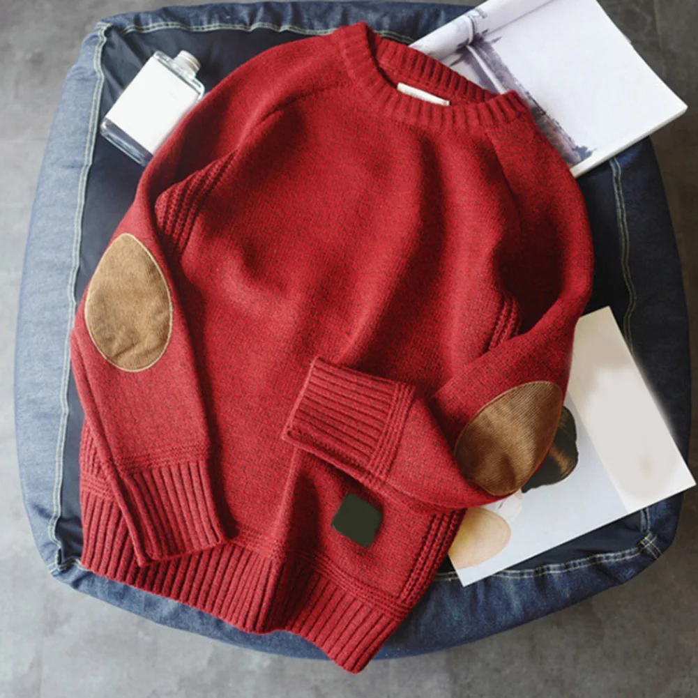 

Comfy Fashion Men Sweater Warm Sweatshirt Clubwear Thicken Tops Formal Undershirt Knit Vintage Knitwear Winter