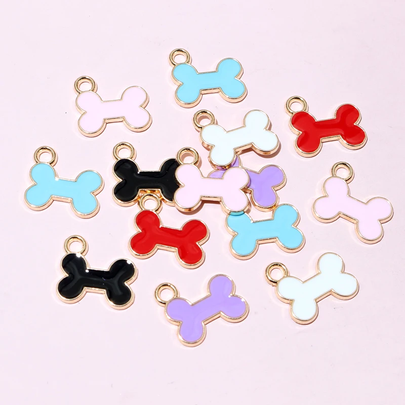 Charming Enamel Bone Pendants for DIY Jewelry Making - Set of 20
