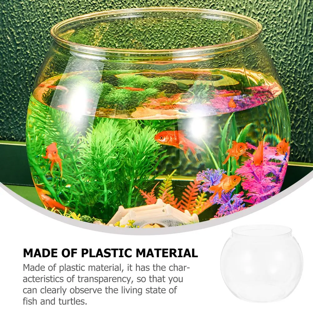 Ciotole per pesci rotonde ciotola per pesci rossi trasparente Mini acquario  per terrario per tartarughe da tavolo vasca per pesci rotonda vaso per  decorazioni per la casa - AliExpress