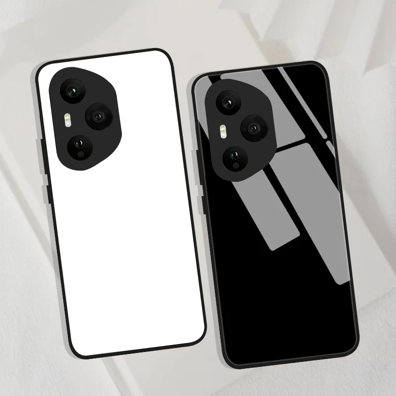 Luxury Tempered Glass Hard Back Bumper Phone Case