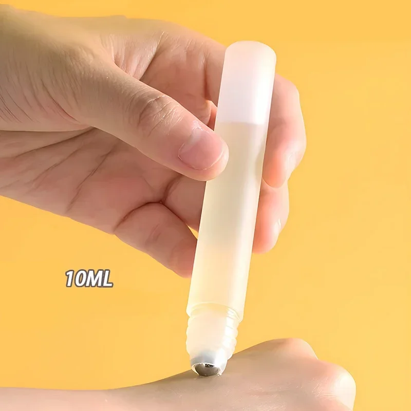 Roller Ball Empty 10ml PerfumeBottle Plastic Roll on Bottle with Steel Ball Liquids Oil Container Refillable Bottles Holders