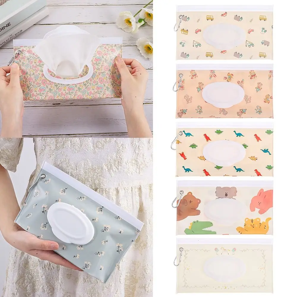 

Flip Cover Wet Wipes Bag EVA Cosmetic Pouch Useful Tissue Box for Baby Product Outdoor Home