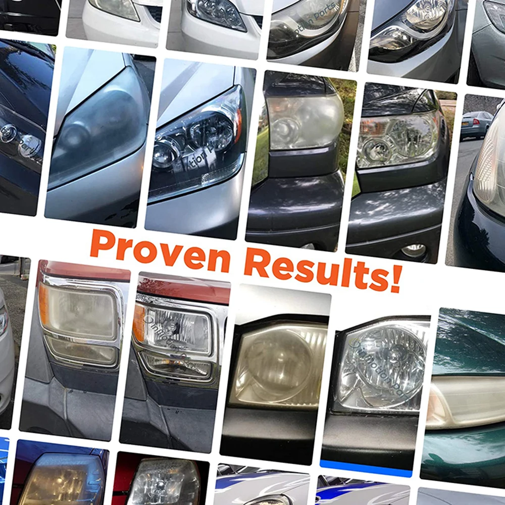 DIY Vehicle Headlight Restoration Kit Headlight Restore Cleaner With UV Protection Car Light Polisher Polishing Kit