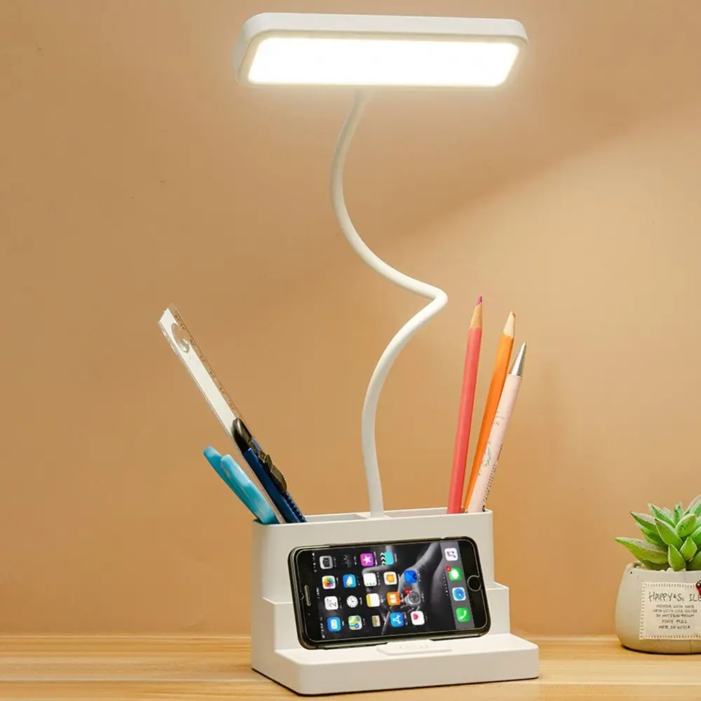 USB 눈 보호 무단 디밍 LED 테이블 램프, 학생 독서 램프, 책상 램프