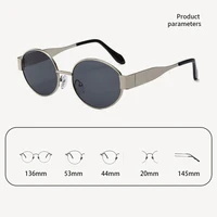 Small Metal Frame Oval Sunglasses For Women  Brand Designer Fashion Luxury Shades UV400 Eyewear Men Vintage Sunglasses 2180 6