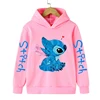 Funny Clothes Christmas Disney Stitch Hoodie Children Cartoon  Kid Girl Boy Lilo and Stitch Sweatshirt Hoody Baby Casual Top 4